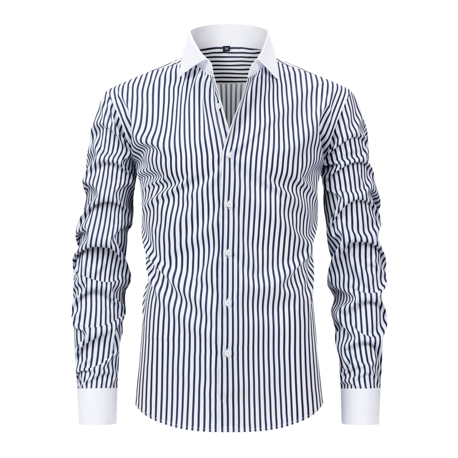Men's Premium Anti-wrinkle Elastic Stripe Shirt
