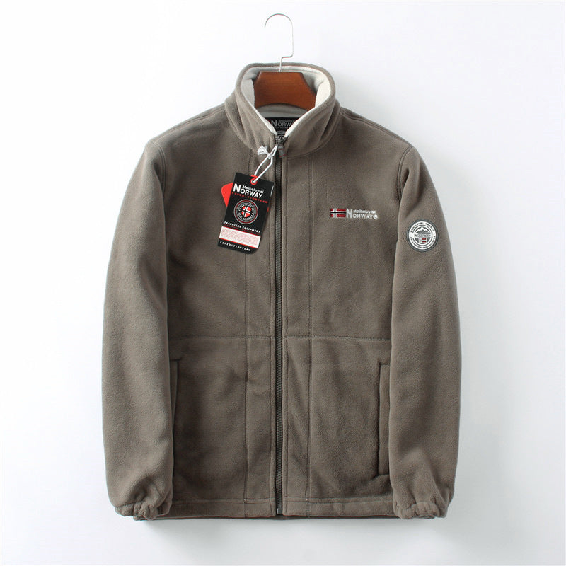 Norway Men's Thick Double-Layer Fleece Jacket