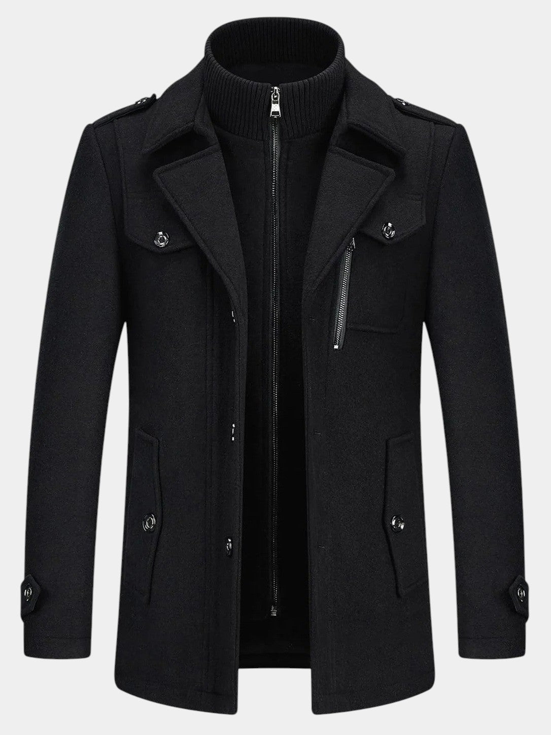 Ckesemen Double Layer Wool Coat