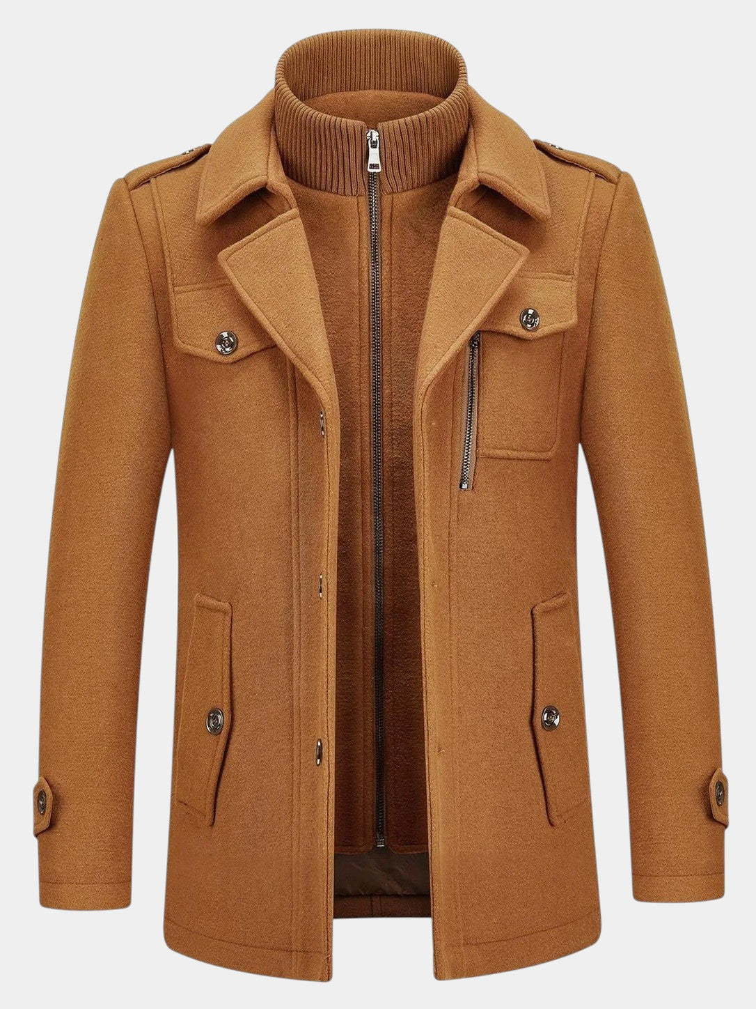 Ckesemen Double Layer Wool Coat