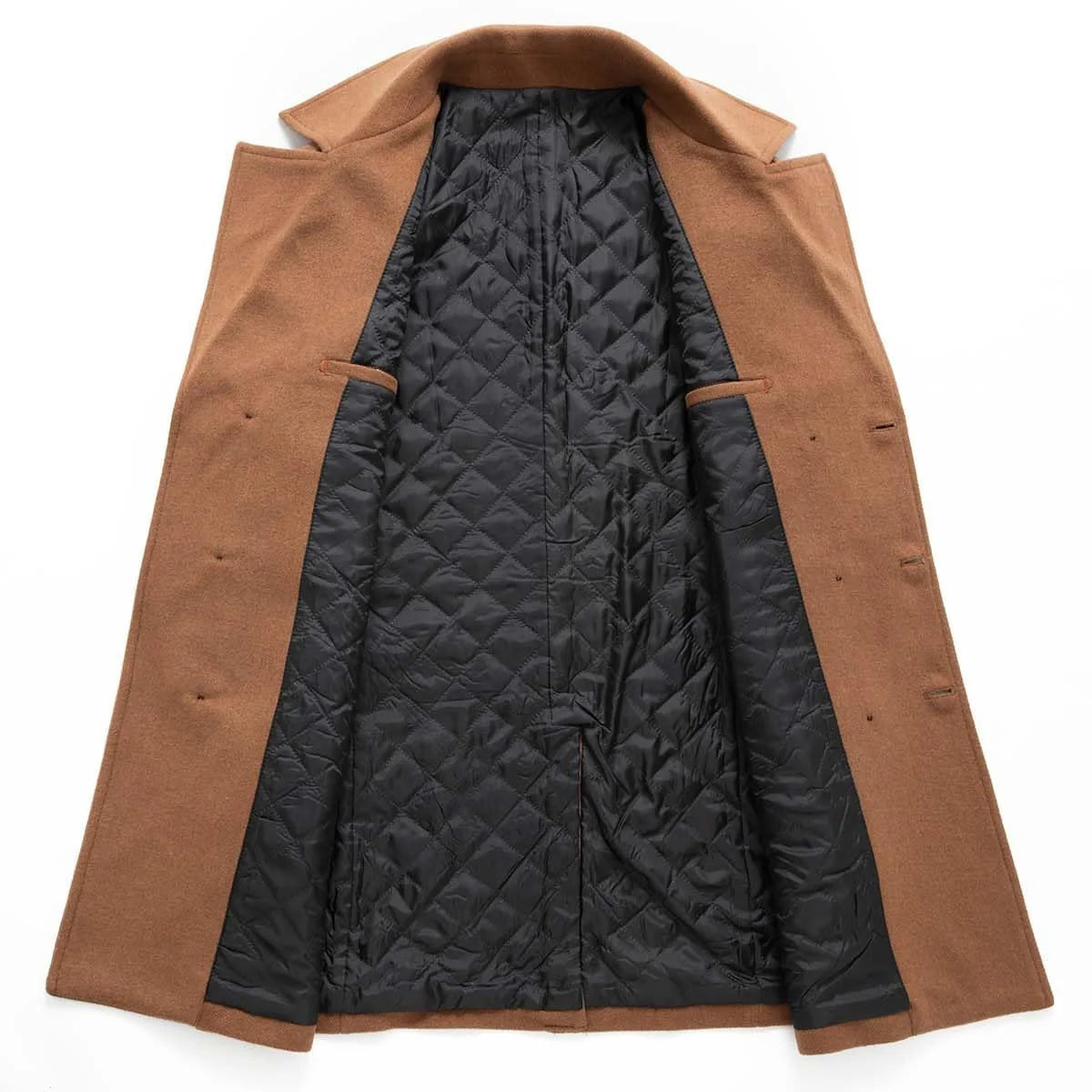 Men's Premium Double-Breasted Wool Pea Coat