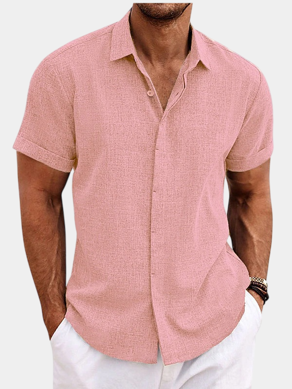 Lightweight Cotton Linen Short Sleeve Shirt