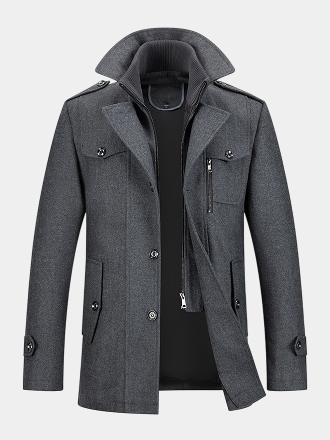 Ckesemen Double Layer Wool Coat