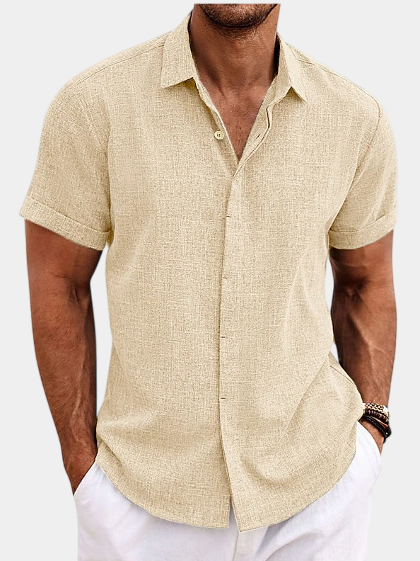 Lightweight Cotton Linen Short Sleeve Shirt